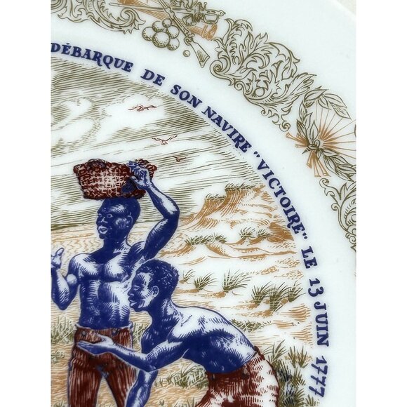 D’Arceau Limoges Vtg Collector’s Plate Lafayette Legacy Baron de Kalb Historic 8 - Picture 6 of 14